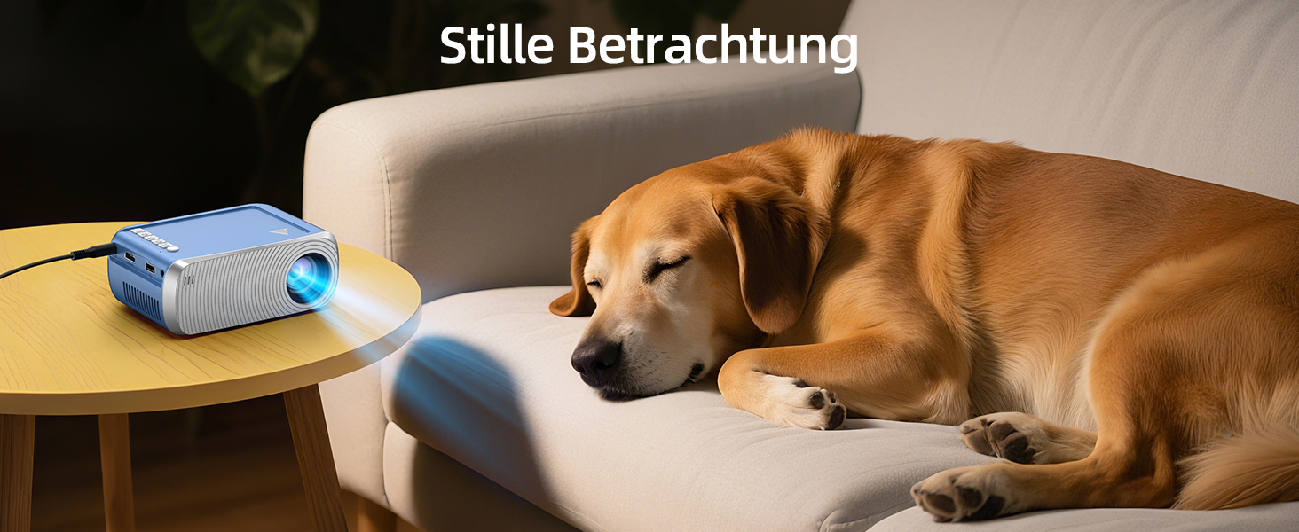 Mini Beamer Bluetooth WiFi: Портативний проєктор 1080P для телефону iPhone/Android, домашній/зовнішній, сумісний з USB/HDMI/Fire Stick/PS5