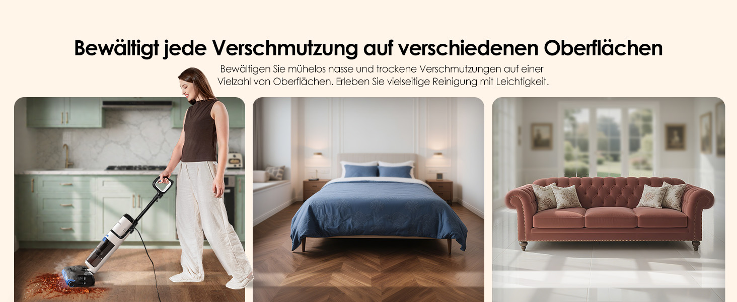 Tineco Floor One S6 Stretch Steam: Волого-сухий пилосос для твердих підлог з функцією пари, 22000 Па, Anti-Tangle, Flashdry 85°C, 50 хв роботи, для шерсті тварин
