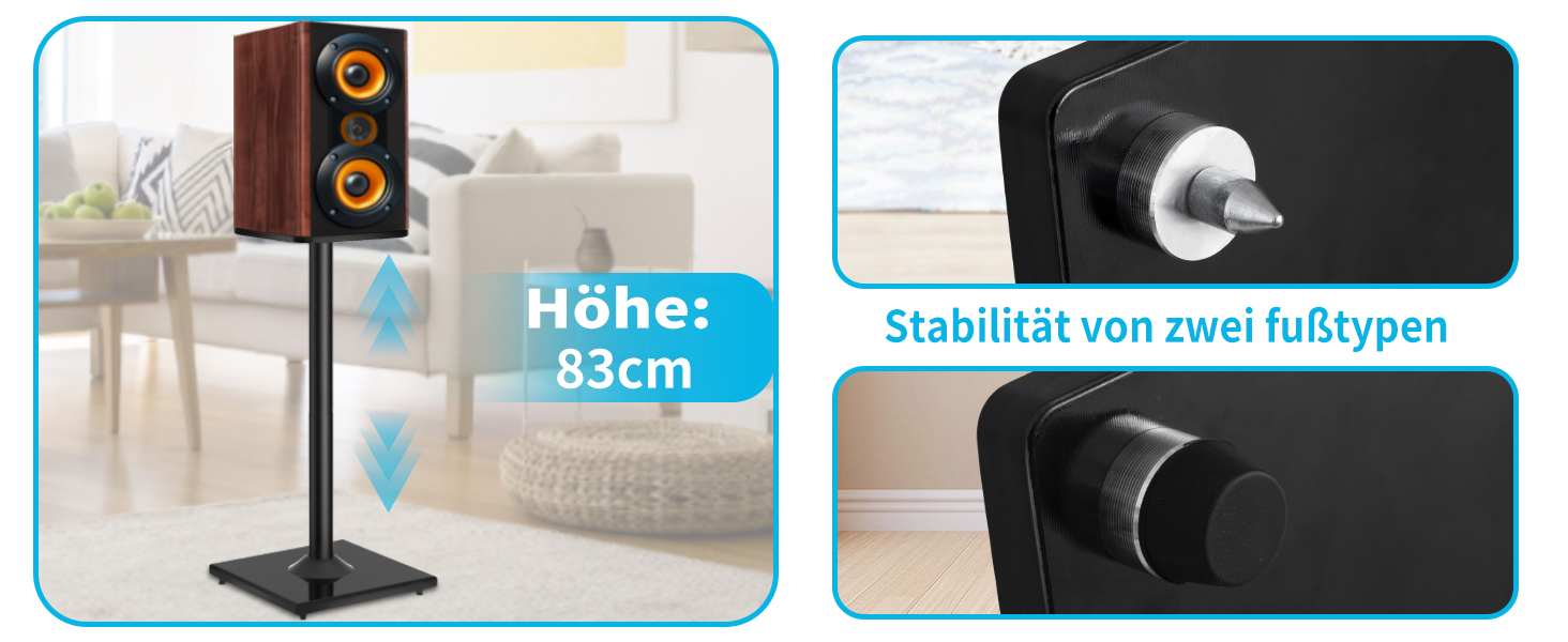 Підставка для колонок OUUTMEE, пара, до 10 кг, з кабельною організацією, сумісна з різними моделями, без регулювання висоти