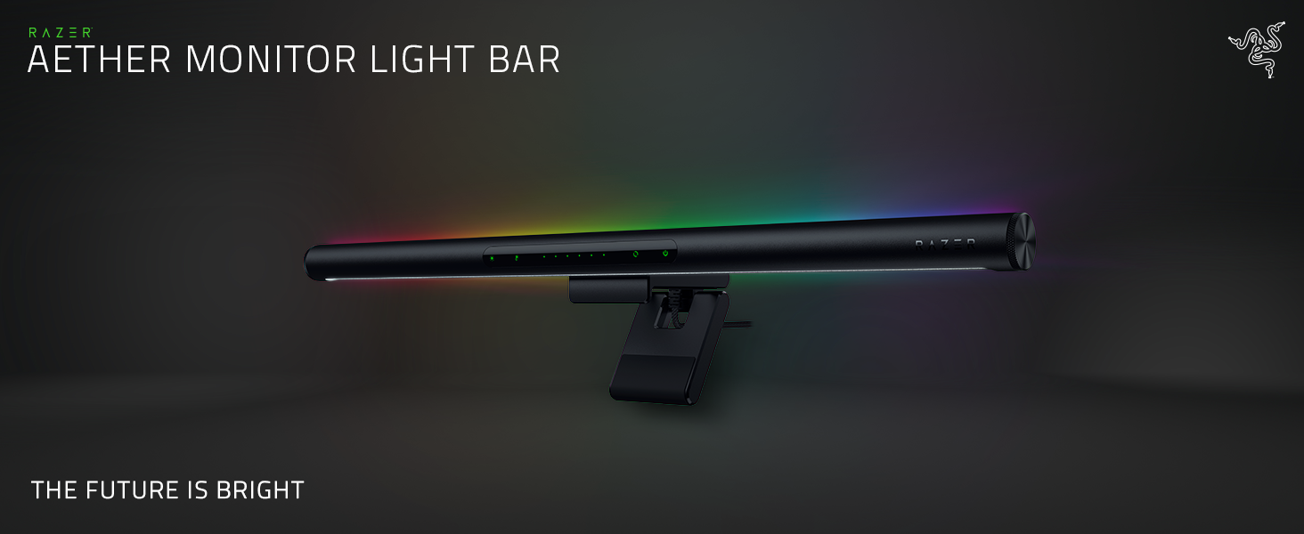 Razer Aether: Світлодіодна стрічка для монітора з RGB підсвічуванням - Чорний