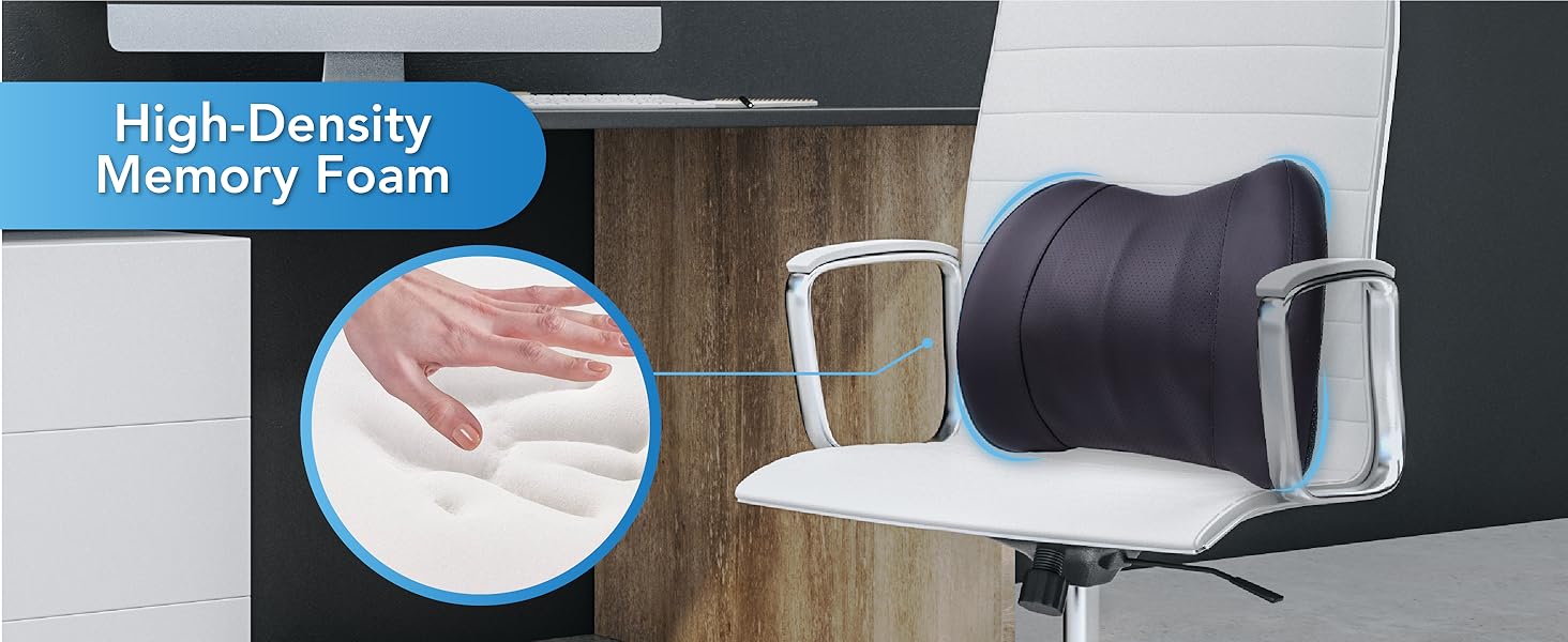 Подушка для підтримки попереку, Memory Foam, для зняття болю в попереку, авто/офіс/інвалідний візок, чорний