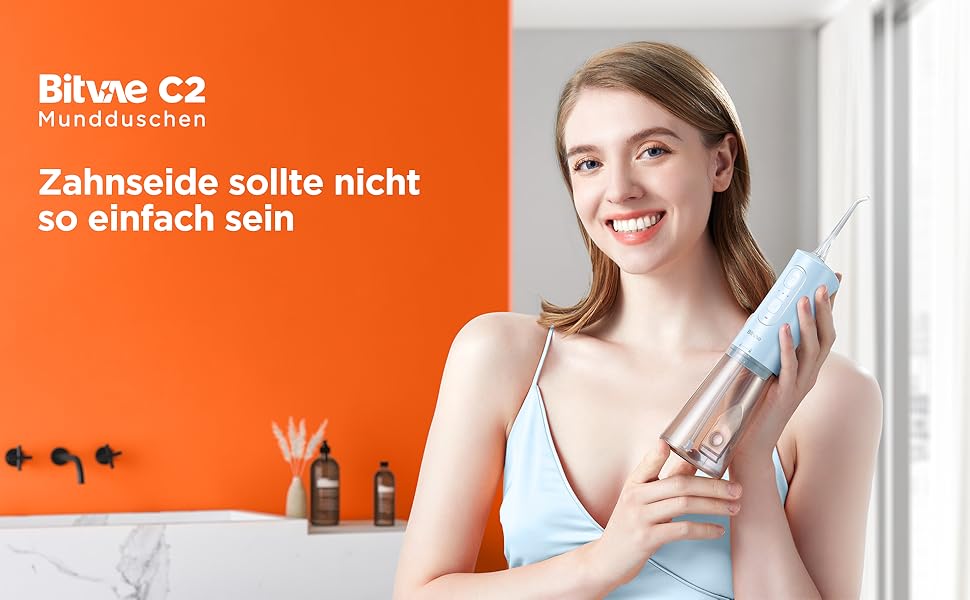 Набір для гігієни порожнини рота Bitvae: ірригатор та електрична зубна щітка, 3 режими, 5 рівнів тиску, бездротовий, з 4 насадками для щітки та 4 насадками для ірригатора, колір: чорний