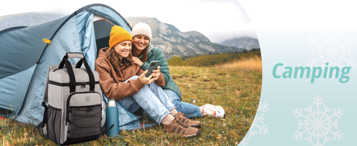 Рюкзак-холодильник з м'яким ручним захопленням, легкий та ізольований, водовідштовхуючий, велика місткість – ідеальний для жінок та чоловіків для пляжу, кемпінгу, пікніка, риболовлі та піших прогулянок (Сірий)