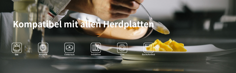 Набір сковорідок SANFELA 5-шарівний з нержавіючої сталі (24+28 см), сумісний з індукцією, для духовки та посудомийної машини