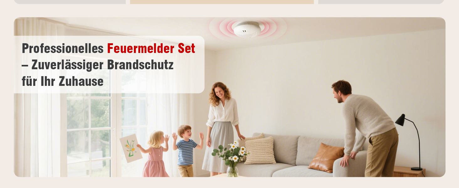 Набір димових сповіщувачів DAYTECH (6 шт.) з батареєю на 10 років, магнітним кріпленням, сертифікацією TÜV Rheinland, 85dB, тестуванням/вимкненням звуку, для спалень та дитячих кімнат – білий