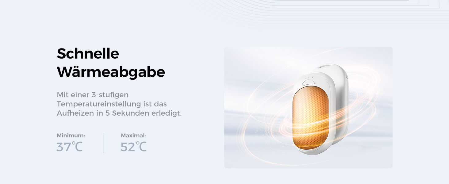 Електричні грілки для рук OCOOPA 2 шт. з магнітною фіксацією, 5000mAh, 3 режими нагріву, компактні, для рукавичок, зими, подарунок