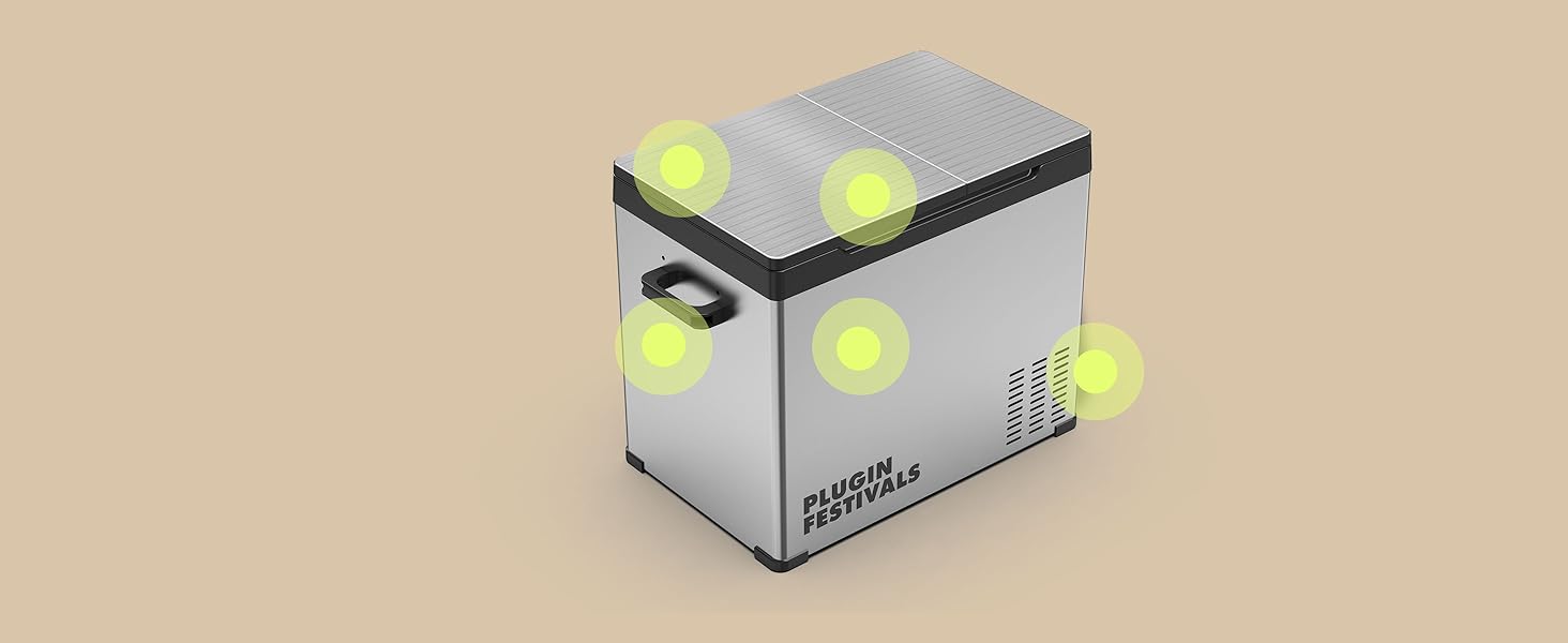 Електрична холодильна сумка Plug In Festivals DUAL Ice Cube 32L: компресор, -20°C, 12V/230V, App-керування, для авто та кемпінгу
