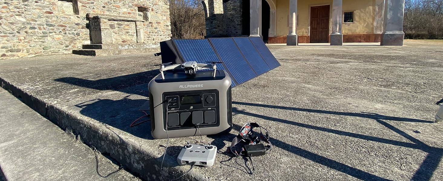 Портативна електростанція ALLPOWERS 1152Wh LiFePO4, 1800W, сонячний генератор, акумулятор для кемпінгу та подорожей