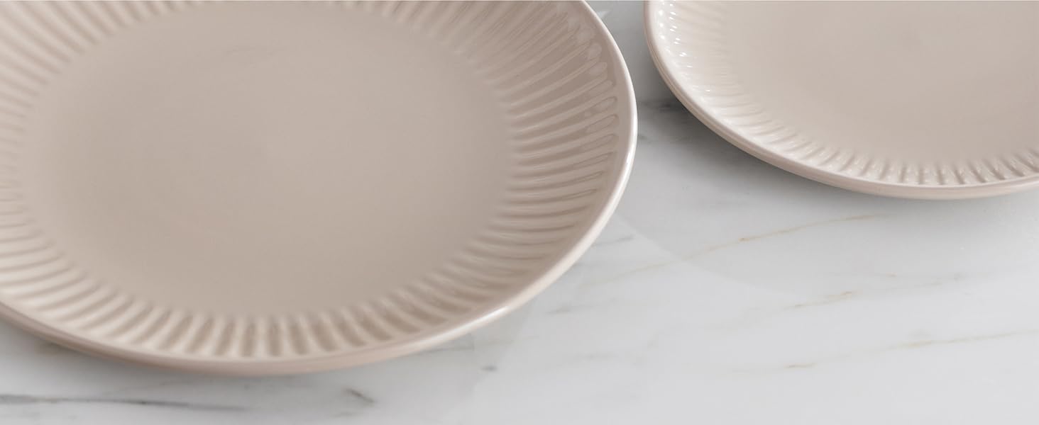 Набір посуду Steingut Hygge 48 предметів для 12 осіб, бежевий колір, преміум якість