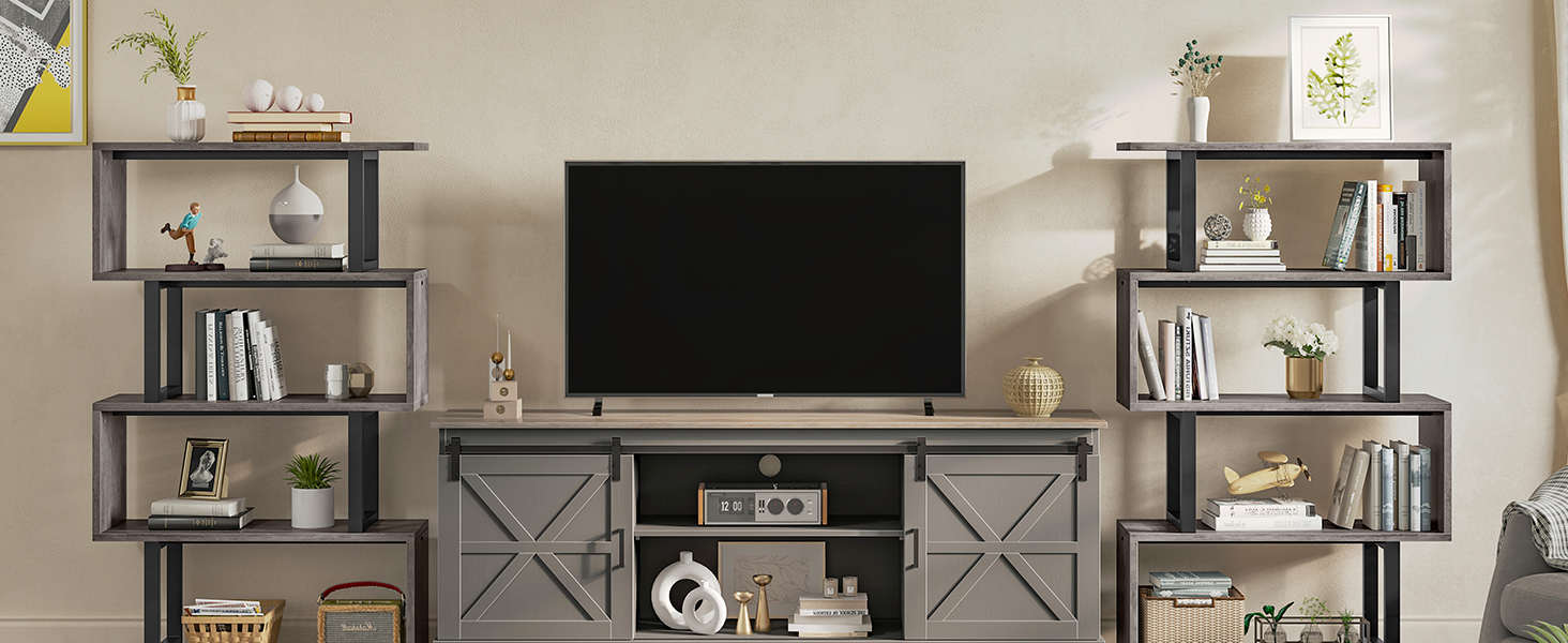Стильна полиця-стелаж YITAHOME 5-ярусна сірого кольору, 30x80x145 см – для вітальні, спальні, офісу