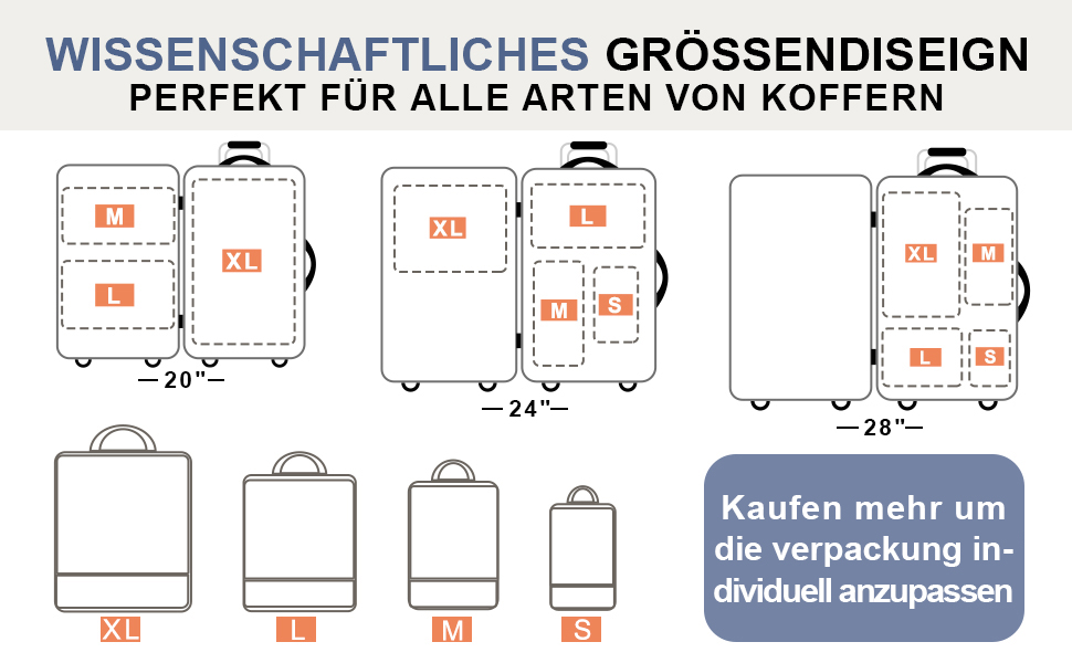 Набір компресійних органайзерів для подорожей Packing Cubes для валізи та рюкзака, 4 шт, темно-синій