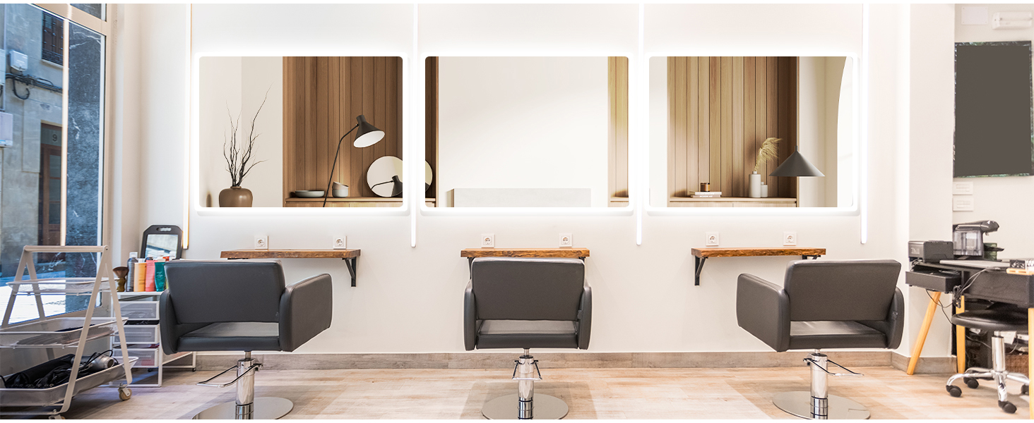 Дзеркало для ванної кімнати SONNI з підсвічуванням 80x60 см, IP44, холодне біле світло