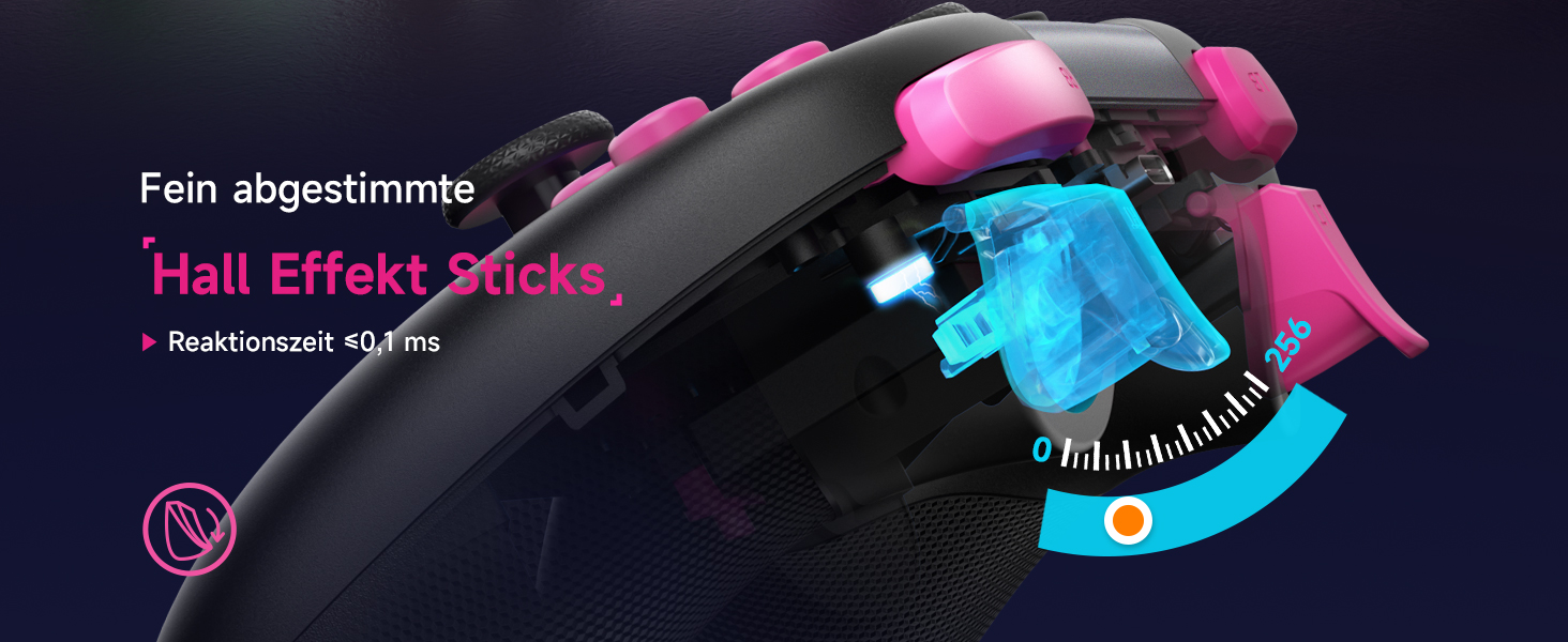 Контролер EasySMX X05 для PC, Switch, Steam, Android - Бездротовий, RGB, з аналоговими стіками та тригерами, Bluetooth, Чорний