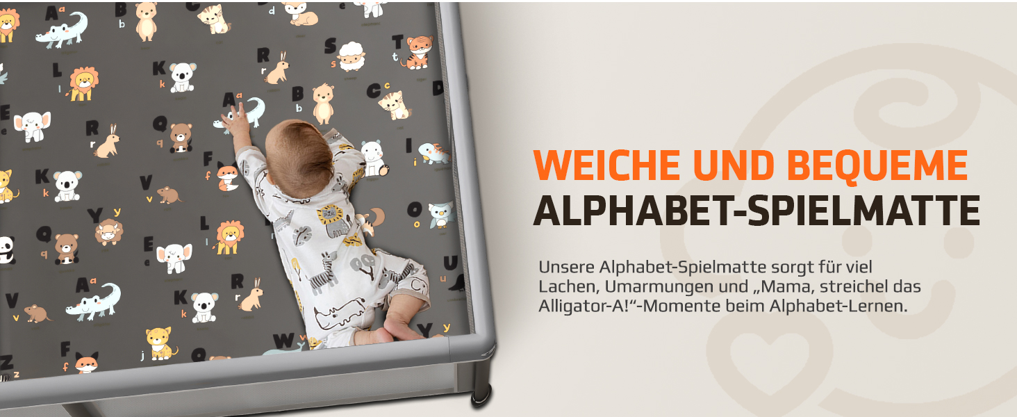 Дитячий портативний ігровий центр (laufstall) з матом, 127x127x69 см. Безпечний та зручний для дому та на вулицю. В комплекті 50 кульок.