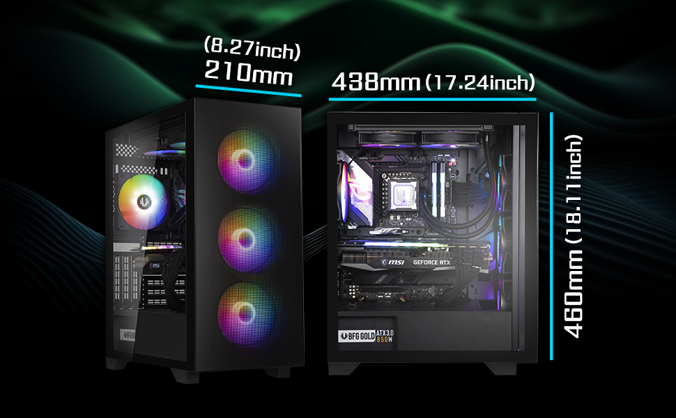 Корпус для ПК BitFenix Flow Mid Tower чорний ARGB