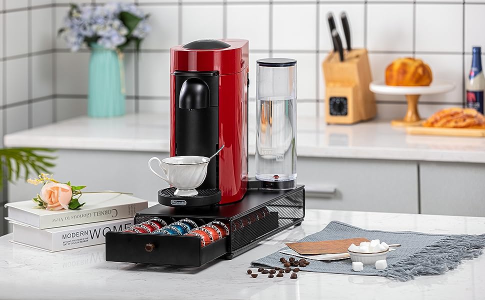 Органайзер-підставка для капсул кави Reisratten для Nespresso Vertuo, на 30 капсул, чорний