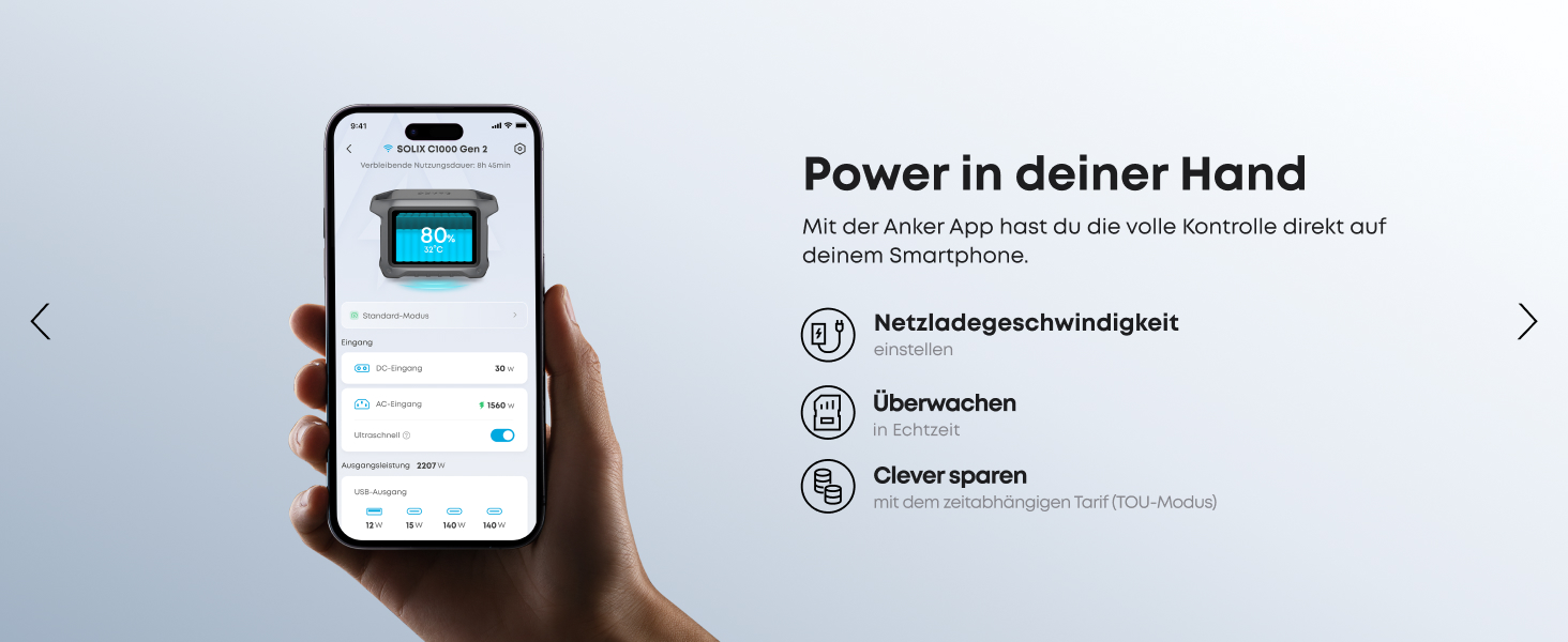 Anker SOLIX C1000 Gen 2: Портативна сонячна електростанція з панеллю 200W, 2000W (пікова 3000W), 1024Wh LiFePO₄, для резервного живлення