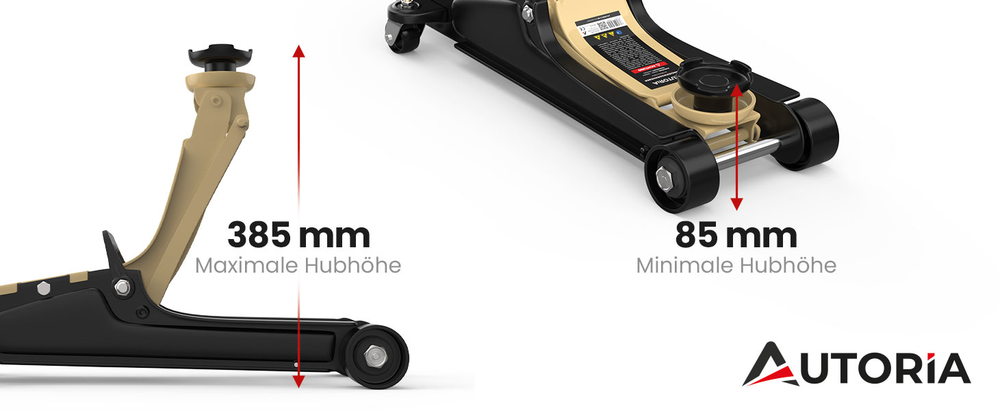 Гідравлічний домкрат Wagenheber 2.5T низькопрофільний для легкових авто та авто з заниженою підвіскою, до 2500 кг, бежевий + 3 гумові накладки та адаптер