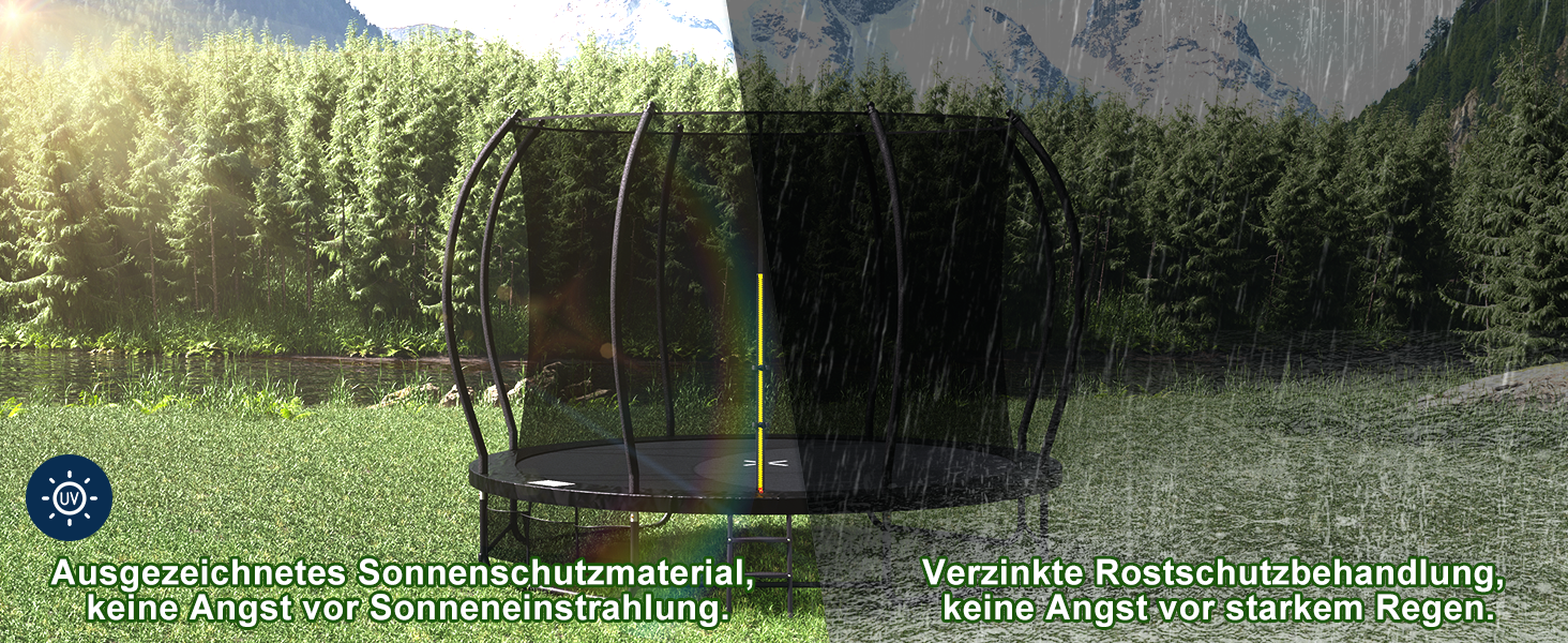 Батут Devoko вуличний Ø427 см, GS-сертифікат, посилені траверси, міцний, надійний, 427x427x265 см