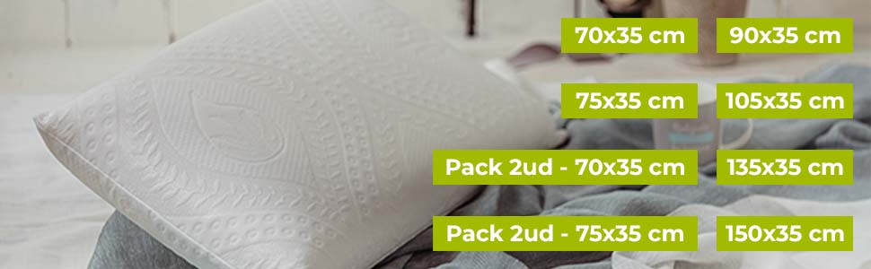 Подушка з піною з пам'яті 70 см: ергономічна, гіпоалергенна, ортопедична подушка для шиї з підтримкою та знімним чохлом