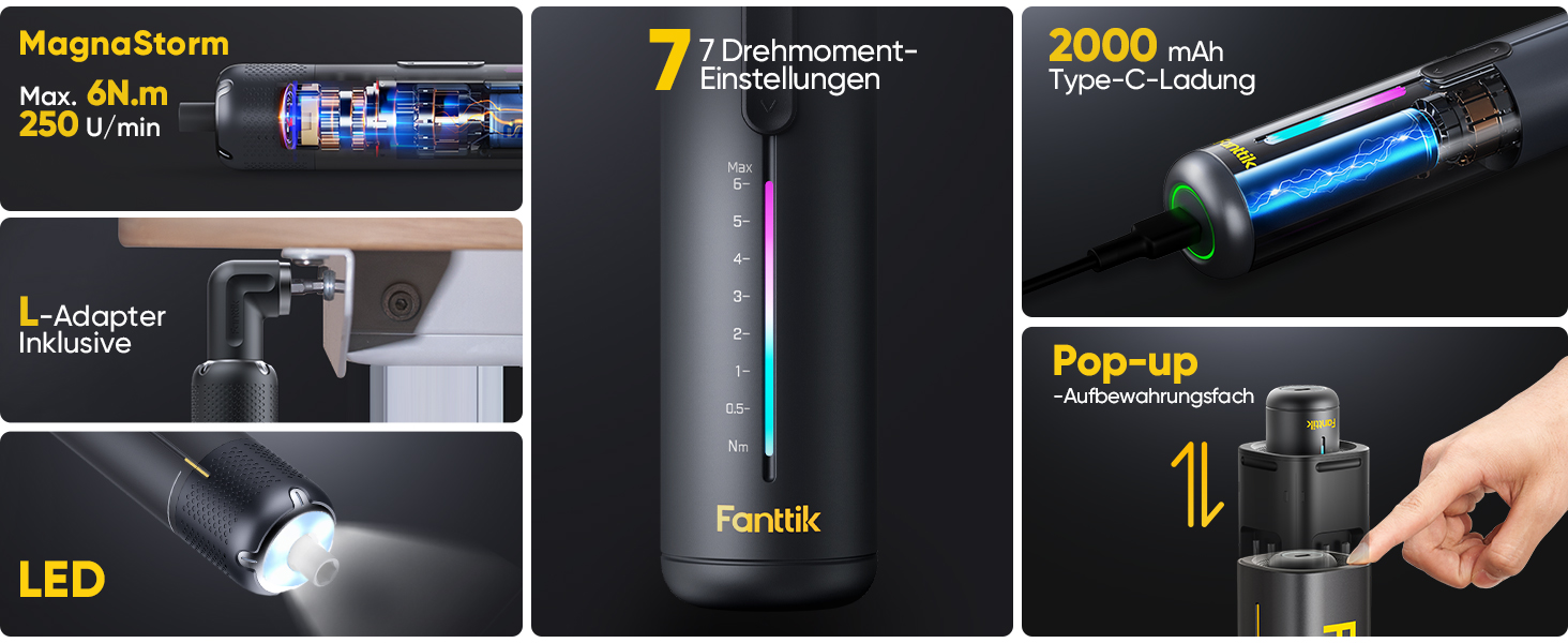 Набір акумуляторного електричного шурупокрута Fanttik S2 Pro Max