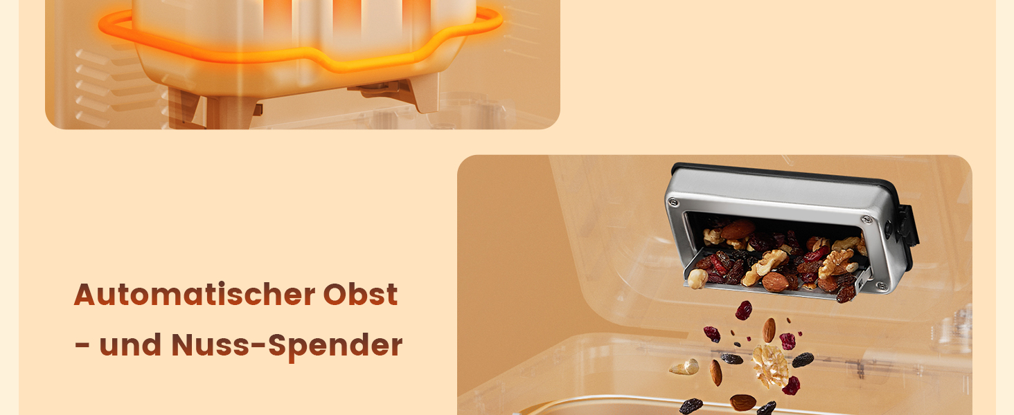 Хлібопічка Neretva з 17 програмами, об'ємом 2.2 кг, з дозатором горіхів та фруктів, керамічним антипригарним покриттям, для безглютенових продуктів, тіста, закваски та йогурту, срібна