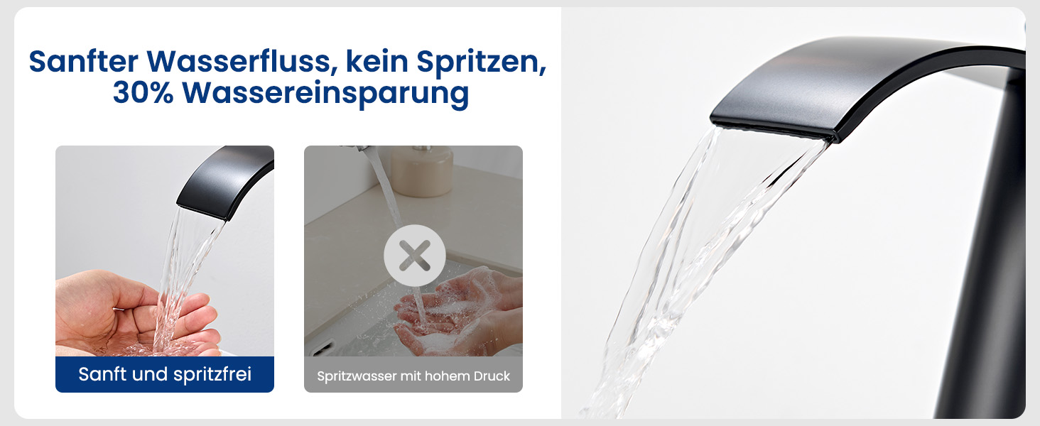 Змішувач для ванної CECIPA Gebürstet, нержавіюча сталь, чорний мат, висота виливу 245 мм | Змішувач для умивальника, для ванної кімнати