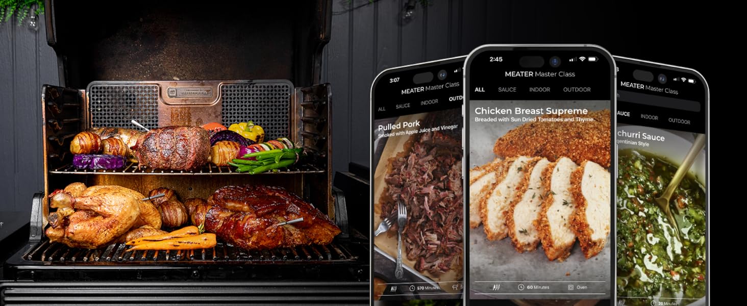 MEATER Pro XL – Розумний термометр для м'яса з Wi-Fi та 4 датчиками | BBQ, духовка, гриль, smoker, фритюрниця