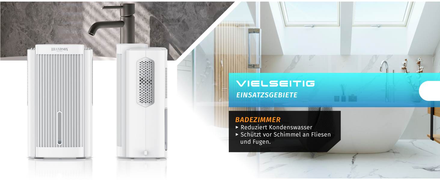 Електричний осушувач повітря Brandson – 2000 мл для кухні, спальні, офісу, гаража