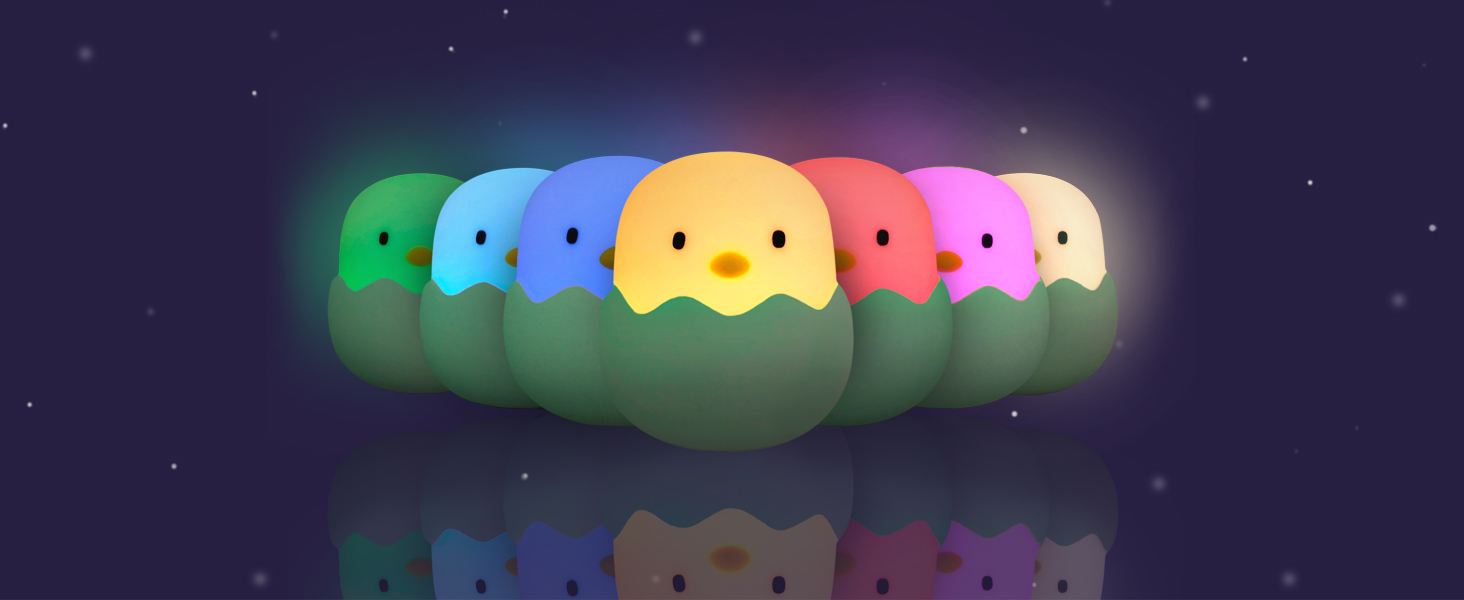 Нічник дитячий LED MegaLight Eggy 3 шт. з USB зарядкою, диммер, безпечний для немовлят