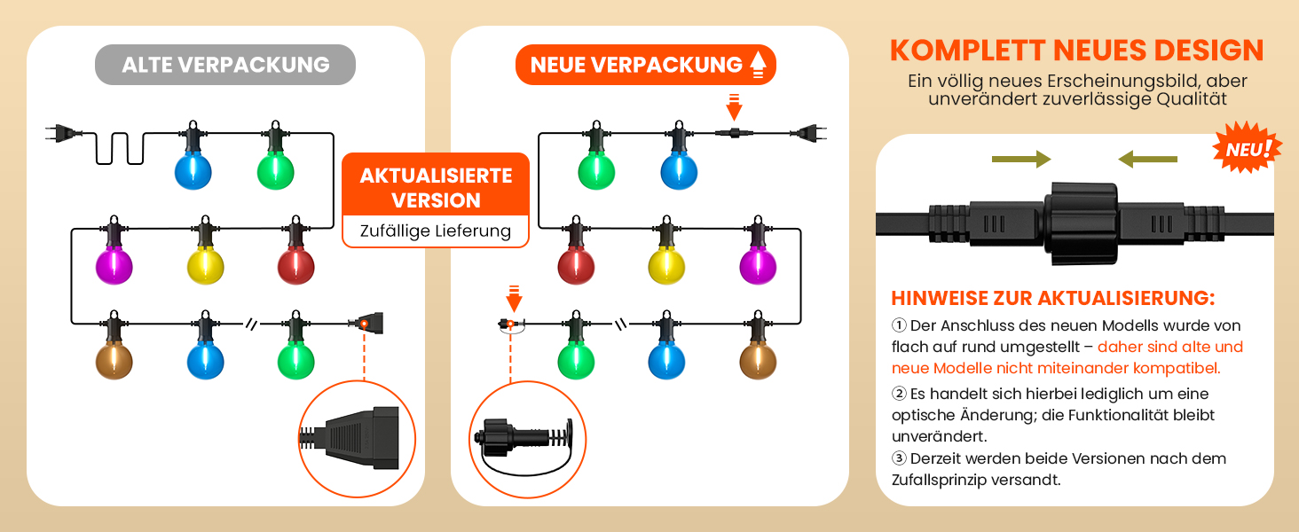 LED гірлянда Kawaya для вулиці 7.6м, 12 кольорових лампочок, IP65, для саду, балкону, вечірок