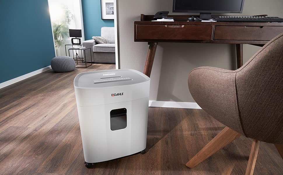 Шредер Dahle PaperSAFE PS 240: 10 листів, рівень безпеки P4, частинковий різак, без масла та обслуговування, 25 літрів, сірий