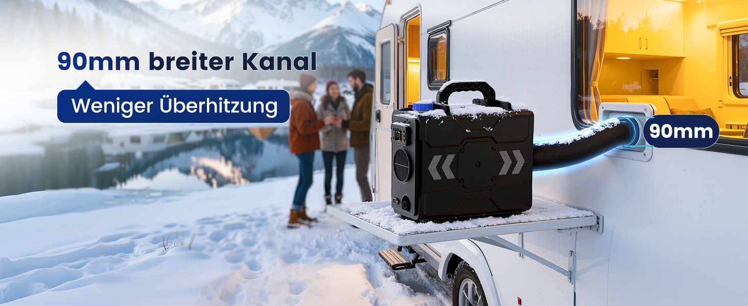 Портативна дизельна повітряна теплова гармата Toolbox 2S 8kW, 220-240V AC / 12/24V DC, з Bluetooth, 6л бак, автоматичний старт/стоп, 2025