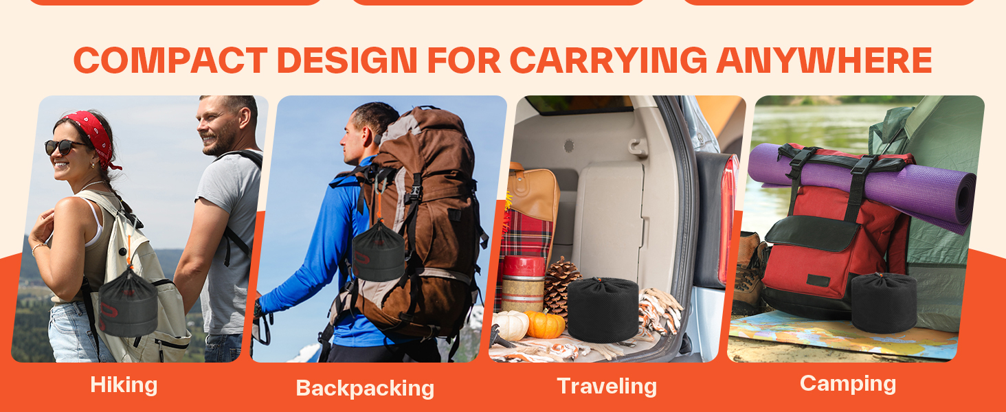 Набір посуду для кемпінгу на 2 особи: каструля, сковорода, чайник, тарілки, чашки, столові прибори (Löffel, Gabeln) для пікніків, походів та кемпінгу