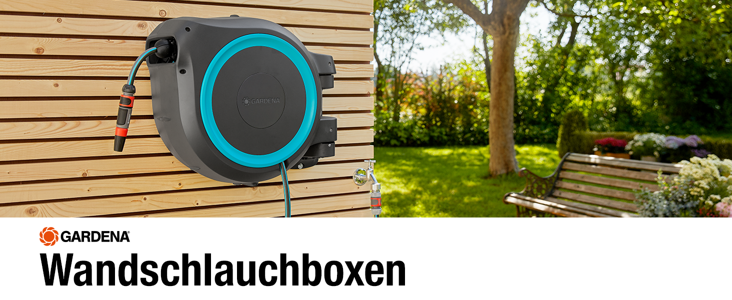Шланг садовий Gardena RollUp M/L (блакитний) 25 м: гнучкий полив для середніх та великих садів, поворотний, з 25 м шлангом преміум-якості та монтажним комплектом (18620-20)