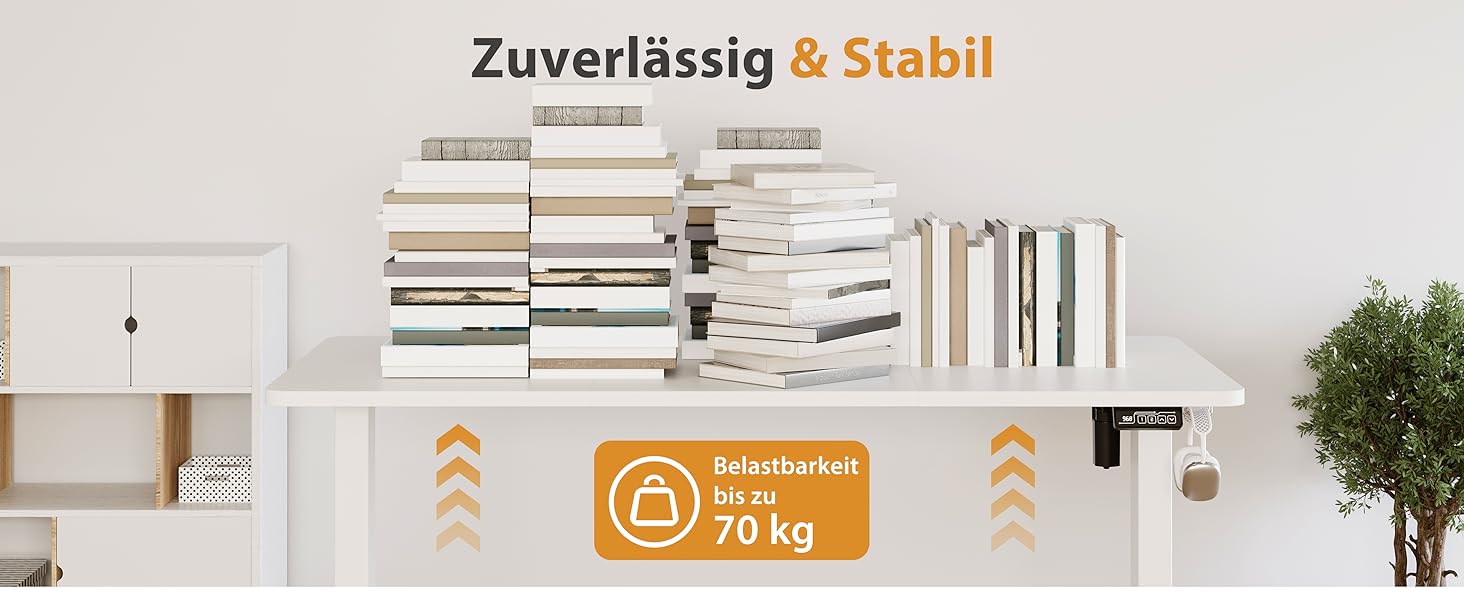 Регульований стіл за висотою з USB-C зарядкою, електричний стіл з пам'яттю, стіл для стоячи/сидячи, комп'ютерний стіл для офісу, стоячий стіл, білий Pro White Pro (білий, 140 x 60 см)