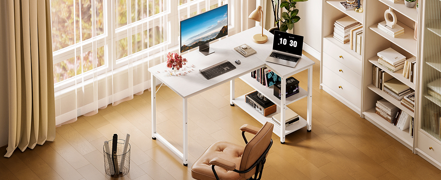 Ігровий стіл Coleshome, кутовий, з обертовим ящиком, 100x70 см, білий