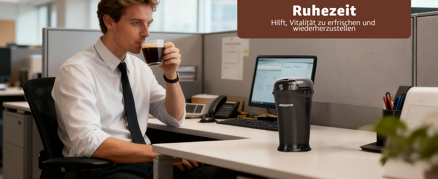 Кавомолка електрична Aigostar для кави, спецій та горіхів, нержавіюча сталь, 60г, 200 Вт, чорна (2 шт)