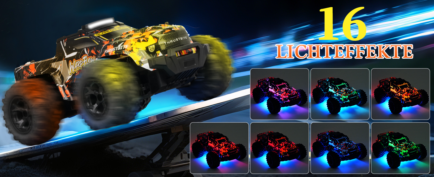 RC Автомобіль 1:18 Gelb - Швидкісний позашляховик 2.4GHz з LED, 25 км/год, 2 акумулятори для хлопчиків від 3 років