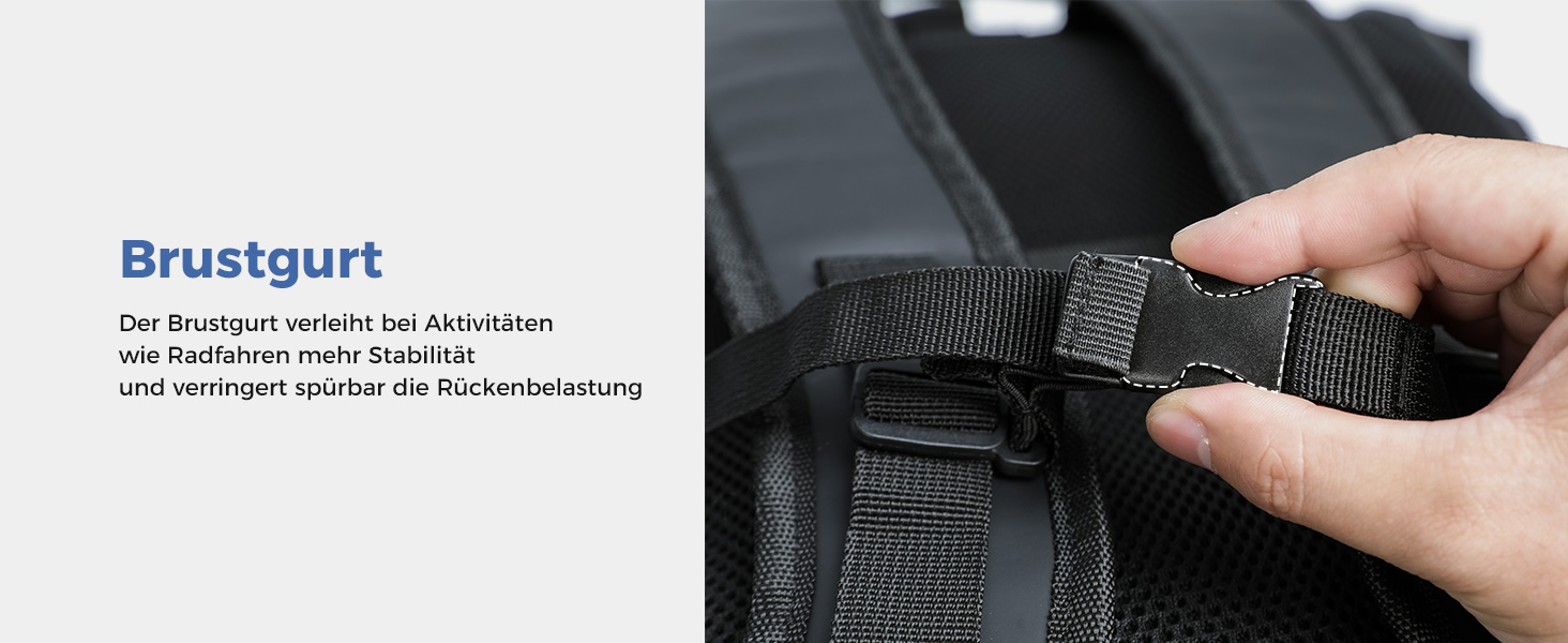 Водонепроникний рюкзак для ноутбука Rolltop (18-25 л), чорний, розмір L (30x13x48 см)