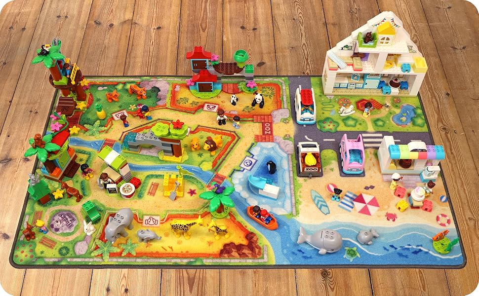 Дитячий килимок HuggyPlay Rug Zoo 90 х 150 см