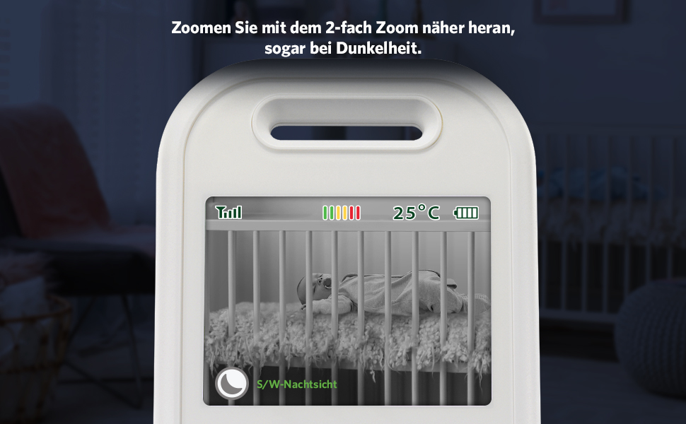 Радіоняня LeapFrog LF2423 з камерою, відеодисплей 2.8