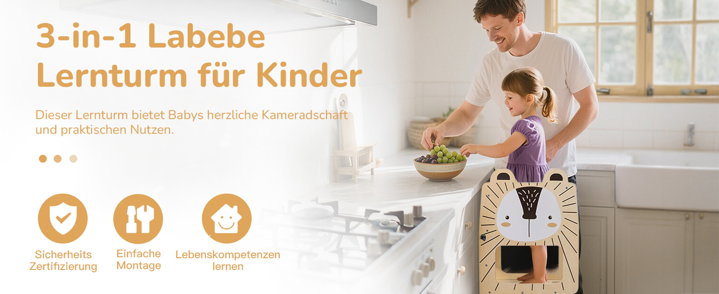 Дерев'яний навчальний столик-сходинка Labebe Montessori для дітей від 1 року (92x38.5x42 см), 3-в-1, з дошками для повідомлень