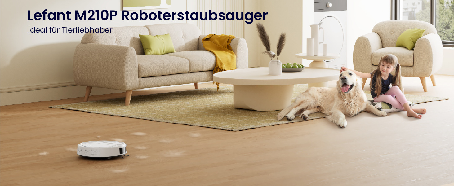 Робот-пилосос LEFANT M210P: потужний, для твердих підлог, з Wi-Fi, Bluetooth, Alexa, 2200Pa, без функції вологого прибирання