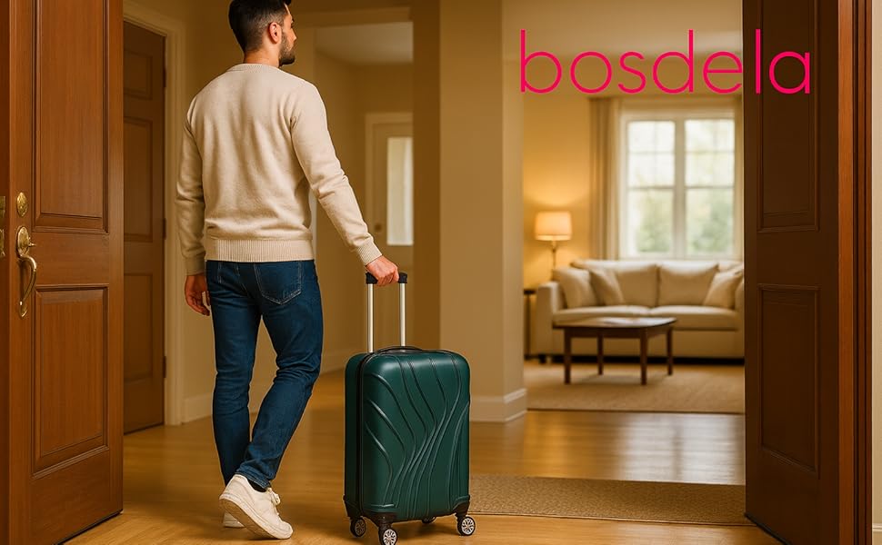 Валіза ручної поклажі Bosdela з твердим корпусом (980, фіолетовий, 50/60/71 см)