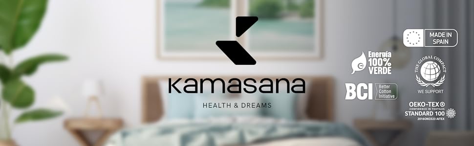 Подушка для підтримки шиї KAMASANA Wave Tencel з піни з ефектом пам'яті 40x80 - ергономічна для тих, хто спить на боці