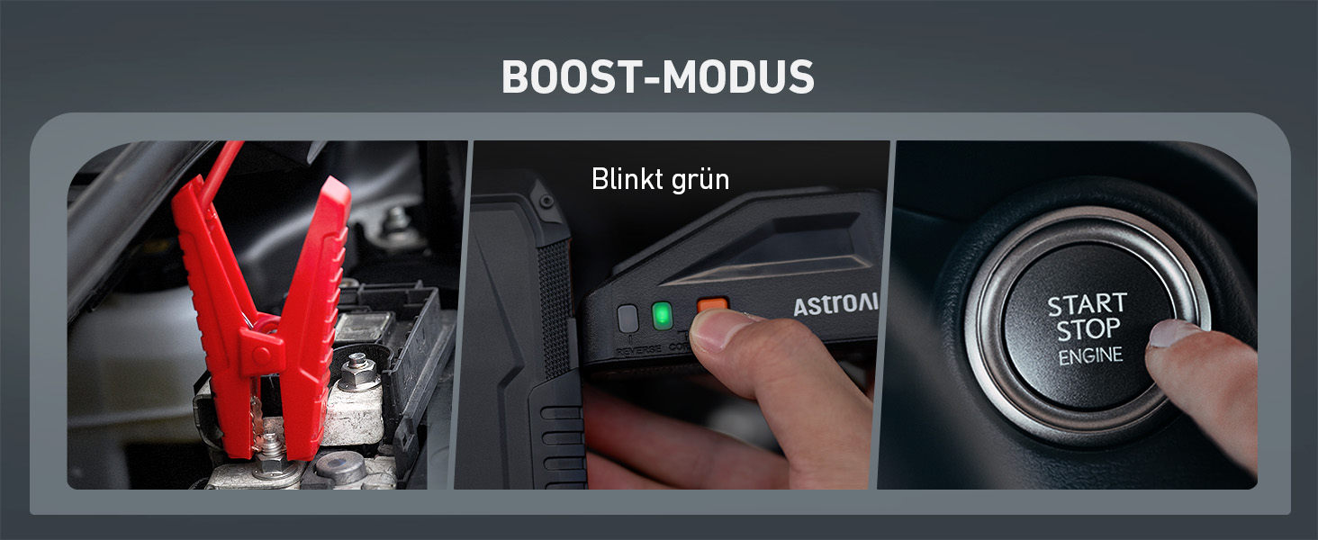 Powerbank Starthilfe AstroAI B8 для автомобіля: 1500A, 7.0L бензин/5.5L дизель, QC 3.0 USB, LED, 12V