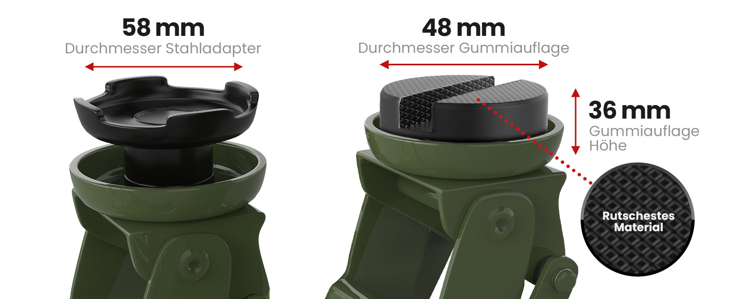 Гідравлічний домкрат Wagenheber 2.5T низькопрофільний для легкових авто та авто з низькою посадкою, зелений оливковий, до 2500 кг, з кейсом та 3 гумовими накладками