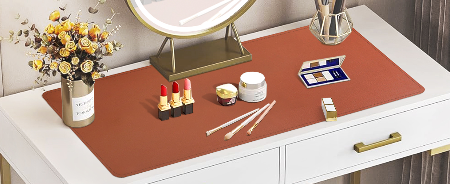 Двостороння шкіряна підкладка на стіл 120x60 см, водонепроникний захисний килимок для робочого столу з замшею (Чорний)