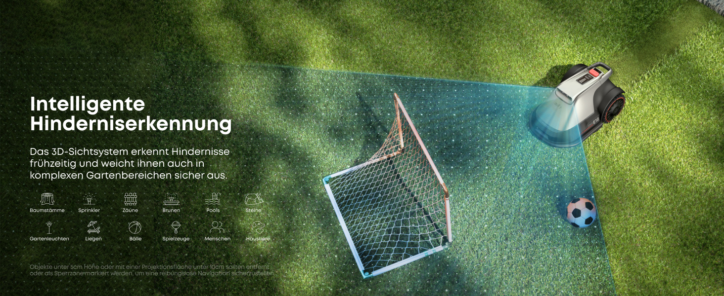 Робот-газонокосилка Eufy E15 без дроту, для саду до 800 м², TrueVision, Smart-навігація, уникнення перешкод, керування через додаток